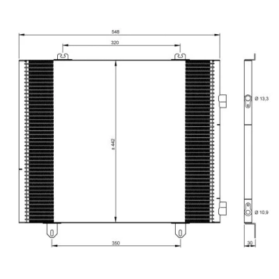 Abbildung von NRF 35747 Klimakondensator 525mm