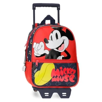 Abbildung von Disney Mickey Mouse Fashion Vorschulrucksack mit Wagen, mehrfarbig, 23 x 28 10 cm, Mikrofaser, 6,44 l, bunt, Trolley