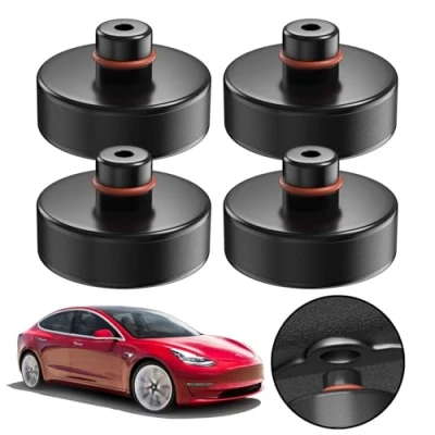 Abbildung von 4 Stücke Wagenheber Gummiauflag für Tesla Model 3/X/S/Y, Universal Gummiauflage PKW SUV, Jack Pad Adapter Fahrzeuge Zubehör die Schutz von den Kfz und LKW vor Kratzern