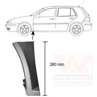 Abbildung von VAN WEZEL 5888155 Kotflügel vorne links, unten Reparaturblech VOLKSWAGEN: Bora Limousine, Golf 4 Variant, Schrägheck kfzteile, kfzteile24,