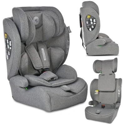 Abbildung von Lorelli Auto Kindersitz 9 36kg Adventure i Size 76 150 cm, mitwachsender Autositz für Kinder, Babysitz, Autokindersitz, Einstellbare Kopfstütze, 5 Punkt Sicherheitsgurt, grau