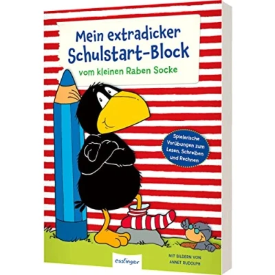 Abbildung von Der kleine Rabe Socke: Mein extradicker Schulstart Block: Vorschulblock zur Vorbereitung auf die Schule, ab 5 Jahren