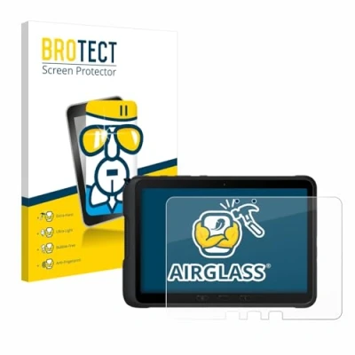 Abbildung von BROTECT Schutzglas für Samsung Galaxy Tab Active 4 Pro (im Querformat) Schutzfolie Panzer Folie Glas [Extrem Kratzfest 9H, Anti Fingerprint,