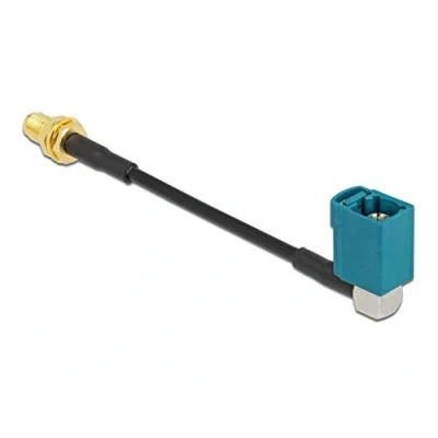 Abbildung von Delock Antennenkabel FAKRA Z Buchse 90 zu SMA zum Einbau RG 174 10 cm