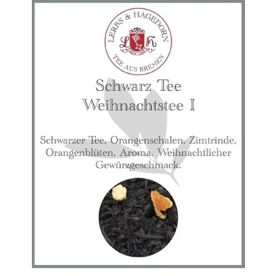 Abbildung von Lerbs &amp; Hagedorn, Schwarz Tee Weihnachtstee I Weihnachtlicher Gewürzgeschmack 250g (Ca. 20 Liter) Orangenschalen, Zimtrinde
