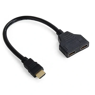 Abbildung von JSER HDMI Stecker auf 2 Buchsen, 1 in Out Splitterkabel, Adapter, Konverter