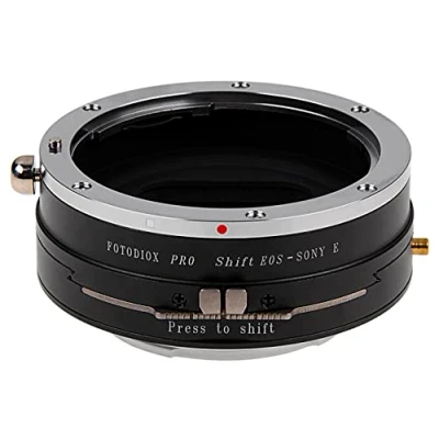 Abbildung von Fotodiox Pro Shift Lens Mount Adapter Compatible with Canon EOS EF and S Lenses on Sony E Cameras