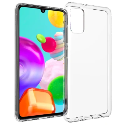 Abbildung von Samsung Galaxy A41 Hülle Silikon Accezz Soft Case/Backcover Handyhülle Transparent