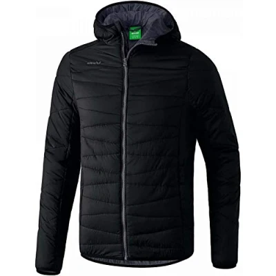 Abbildung von Erima Unisex Kinder Basic Steppjacke, Schwarz/Dunkelgrau, 164 EU