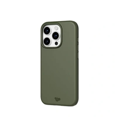 Abbildung von tech21 Evo Lite Hülle für iPhone 15 Pro, Khaki, Einfache Telefonhülle, TPU und Biologisch abbaubar, Fallschutz: 3m