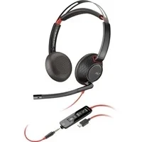 Abbildung von Plantronics Poly Blackwire 5220 Stereo USB C Headset + 3,5 mm Stecker C/A Adapter