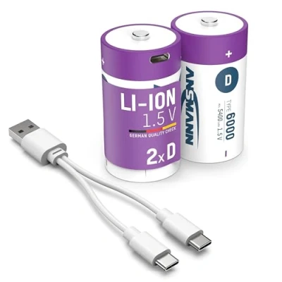 Abbildung von Ansmann AG Li ion Akku Mono D 1,5V 6000mAh, 1314 0005, 2er Blister