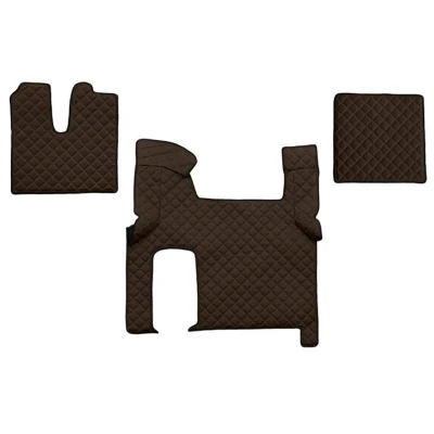 Abbildung von F CORE FL06 BROWN Fußmattensatz Eco Leder vorne 3 braun MAN: TGX