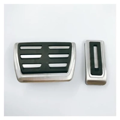 Abbildung von Fußstütze Pedale Für VW Taigo Nivus 2020 2021 2022 Auto Fuß Gas Beschleuniger Bremse Nicht Slip Edelstahl Pedal Abdeckung Teile Pedalauflagen(2 pcs)