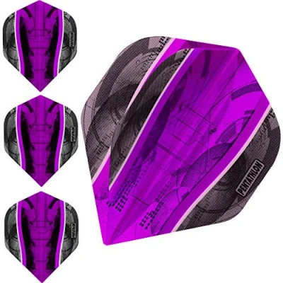 Abbildung von ABC Darts Flights Pentathlon Science Violett 10 sätz (30 stück Dart Flights)