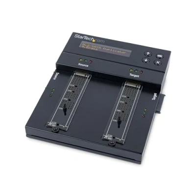 Abbildung von StarTech.com Selbständiger M.2 SATA &amp; NVMe Duplikator und Löscher SATA/SSD Festplatten klonen/löschen für PCIe AHCI/NVMe, SATA, 2.5/3.5&quot; Laufwerke HDD cloner, TAA (SM2DUPE11)
