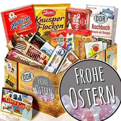 Abbildung von Frohe Ostern + Süsse DDR Geschenkbox L Geschenke Idee zu