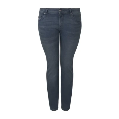 Abbildung von MY TRUE ME TOM Tailor PLUS Basic Jeans Slim Fit, Damen, Größe: 46, Used dark stone