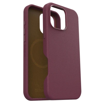 Abbildung von Apple iPhone 16 Pro Max Hülle MagSafe Kunstleder OtterBox Hard Case/Backcover Handyhülle Rot Shockproof/Stoßfest