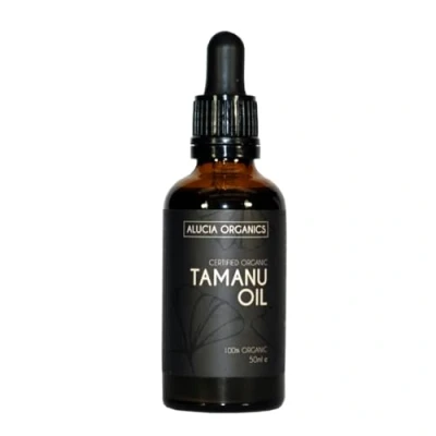 Abbildung von Alucia Organics Zertifiziertes organisches Tamanuöl (Tamanu Oil) 50ml Rein, natürlich, kaltgepresst, vegan, für Haut, Gesicht, Körper, Massage