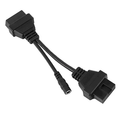 Abbildung von Diagnoseadapterkabel, Diagnoseadapterkabel 12 poliges OBD1 bis 16 OBD2 20 cm OBD Schnittstellenkabel Passend für (schwarz)