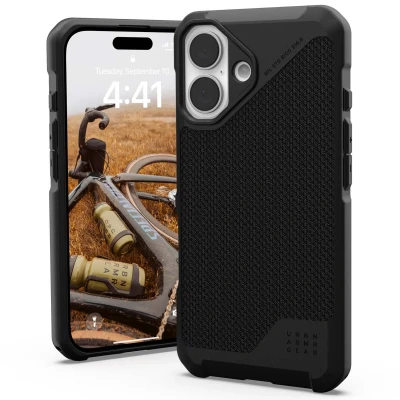 Abbildung von Apple iPhone 16 Hülle MagSafe Silikon UAG Soft Case/Backcover Handyhülle Schwarz Shockproof/Stoßfest