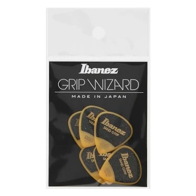 Abbildung von IBANEZ Grip Wizard Series Sand Flat Pick gelb 6 Stück (PPA16MSG YE)