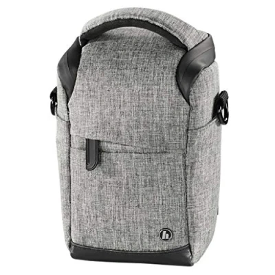 Abbildung von Hama Kameratasche Kamera Tasche Grau Foto Universal, Case Schultergurt Tragegriff Zubehör Fächer Digitalkamera Systemkamera
