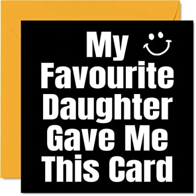 Abbildung von Lustige Geburtstagskarten für Mama und Vater meine Lieblingstochter Witz Happy Karte Papa von Tochter Banter Geburtstagsgeschenke 145 mm Humor Grußkarten Geschenk