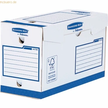 Abbildung von Bankers Box 4472802 Heavy Duty Archivschachtel, 100% recycelt, 20 er Pack, 150 mm