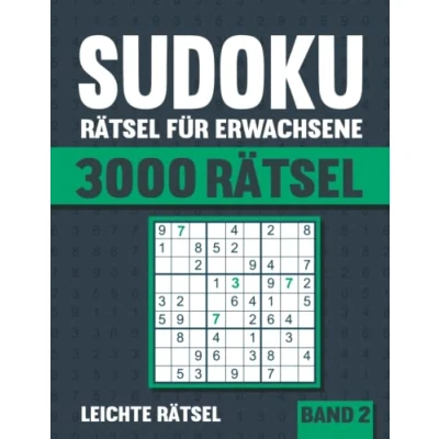 Abbildung von 3000 Sudoku Rätsel für Erwachsene: Großes Buch mit leichten Rätseln Lösungen Vol. 2