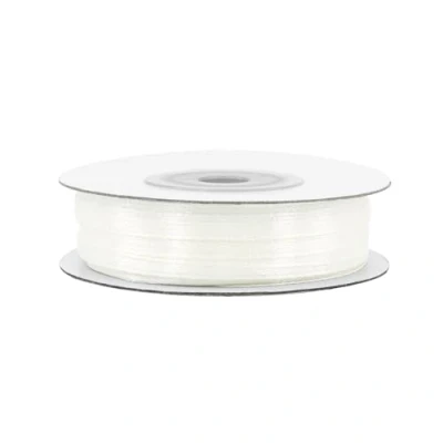 Abbildung von Creativery Satinband, Satinband 3mm x 50m Rolle Ivory / Elfenbein