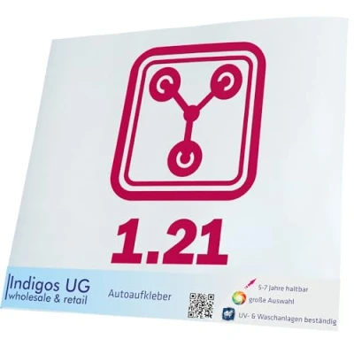 Abbildung von INDIGOS UG Aufkleber Autoaufkleber JDM Die Cut Auto 160x120 mm Flux Jan 21 pink Heckscheibe Heckscheibenaufkleber Sticker Tuning