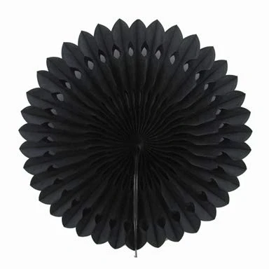Abbildung von Creativery 1 Papierfächer 40cm (schwarz 030) // Deko Papier Fächer Rosetten Blumen Raumdeko Papierrosetten Hängedeko