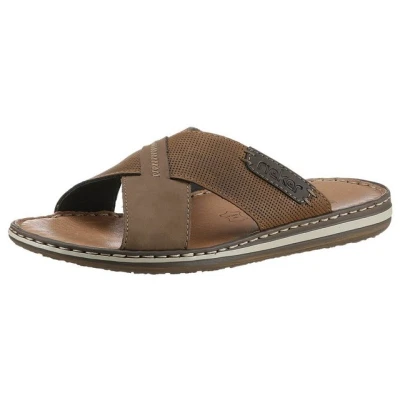 Abbildung von Rieker Pantolette flach, Herren, Größe: 45, Braun Schuhe