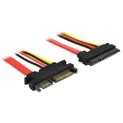 Abbildung von Delock Verlängerungskabel SATA 6 GB/S 22 Pin Stecker &gt; Buchse (5 V + 12 V) 20 cm