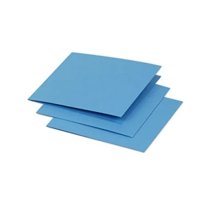 Abbildung von Clairefontaine 16122C Packung mit 25 Doppelkarten Pollen 116x116mm 210g, gefaltet, ideal für Ihre Einladungen und Korrespondenz, Türkis, 1 Pack
