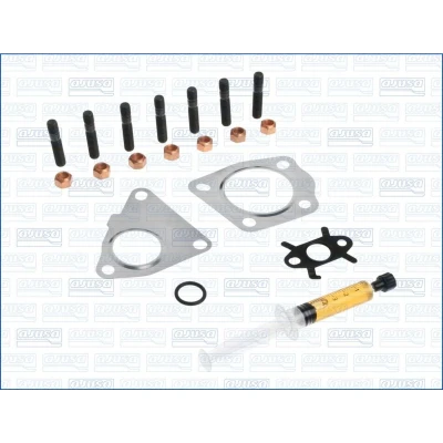 Abbildung von AJUSA JTC11522 Montagesatz, Lader with studs, syringe oil mit Dichtungen Montageanleitung RENAULT: SCENIC 2, MEGANE 3 Grandtour,