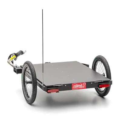 Abbildung von Roland Fahrradanhänger Carrie M.e Basis, Handwagen, für Lasten, E Bike, mit Deichsel, Kupplung, Aluminium