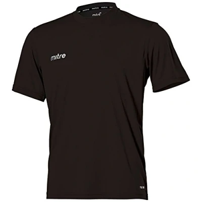 Abbildung von Mitre Camero Kurzarm Fußballtrikot für Kinder, Jersey, athletische Teamkleidung, atmungsaktives Fitness Top, Mandarine, Kindergröße L (10 bis 12 Jahre, 152 cm)