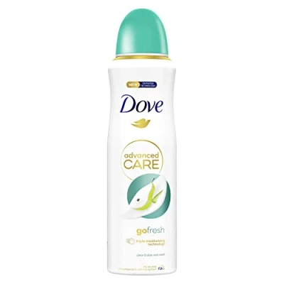 Abbildung von Dove Advanced Care Go Fresh Pear &amp; Aloe Vera Scent Anti Transpirant Deodorant Spray mit Triple Moisturizing Technologie Aerosol für 72 Stunden Schutz 200 ml