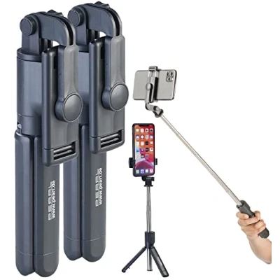 Abbildung von PEARL Handy Stick: 2er Set 2in1 Smartphone Stativ &amp; Selfie Stick bis 68 cm (Tripod, Handy, Handyhalterung)
