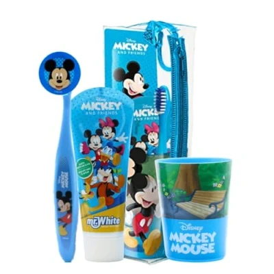 Abbildung von Reiseset Mickey Mouse Reisebürste + Glas Paste mit Minzgeschmack für Kinder, +3 Jahre, Mr White