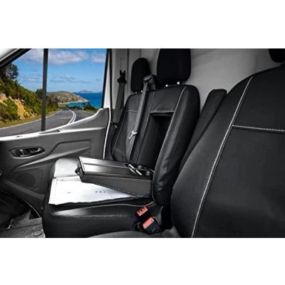 Abbildung von Sitzbezüge perforierte Kunstleder Passgenaue geeignet für Ford Transit ab 2014 / 20 3 Sitzer