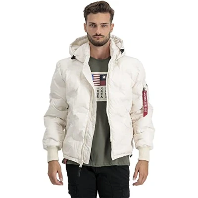 Abbildung von Alpha Industries Winterjacke &quot;Alpha Men Cold Weather Jackets Hooded Logo Puffer&quot;