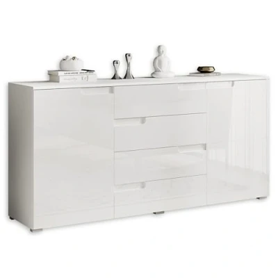 Abbildung von HBZ Sideboard &quot;Spice&quot;, (1 St.), weiß Hochglanz, Wohnzimmerschrank mit Schubkästen