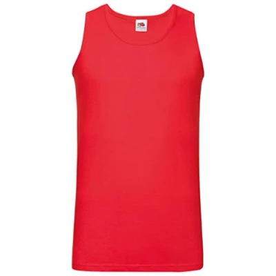 Abbildung von Herren Achselshirts der Marke Fruit of the Loom, Tanktop, T Shirt, in allen Größen und Farben erhältlich, 5 Stück Gr. S/ 89 cm 94 cm, x Red