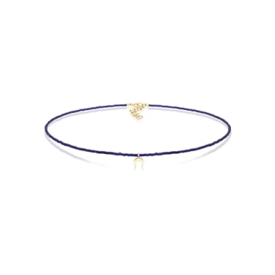 Abbildung von Elli Crescent MOON Choker Halskette, Damen, Größe: 36, Blue