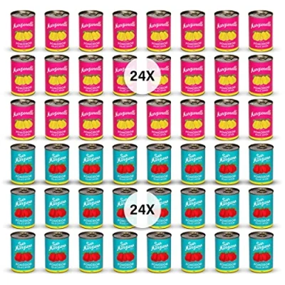 Abbildung von DELICRET Tomaten aus Kampanien, Süditalien authentischer, italienischer Tomatengeschmack San Marzano (24x) &amp; Marzanella 48 x 400g