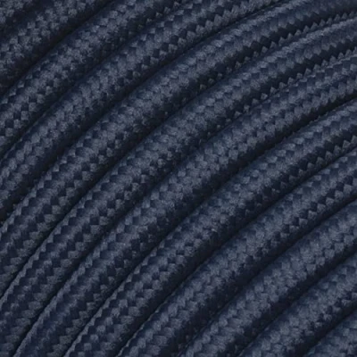 Abbildung von Textilkabel für Lampe, Rundkabel, zweiadrig (2x0.75mm²), Dunkelblau (Navy) 10 Meter